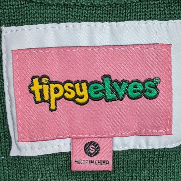 Tipsy Elves Ugly Christmas Crew Neck Holiday Knit Sweater Santa Reindeer Small - Picture 8 of 8